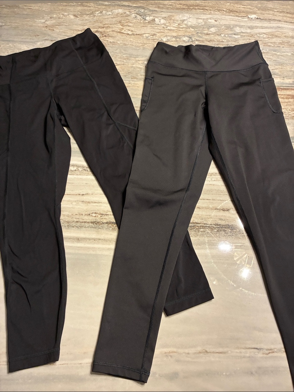 Black Activewear Leggings Duo - High Waist ankle legging sz M  pockets NWOT